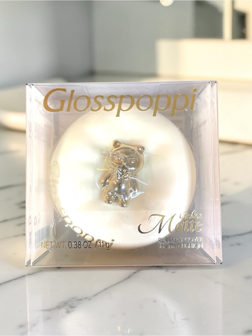 Glosspoppi Purrfect Cover Matte Cushion Foundation No7 Pecan NEW NIB